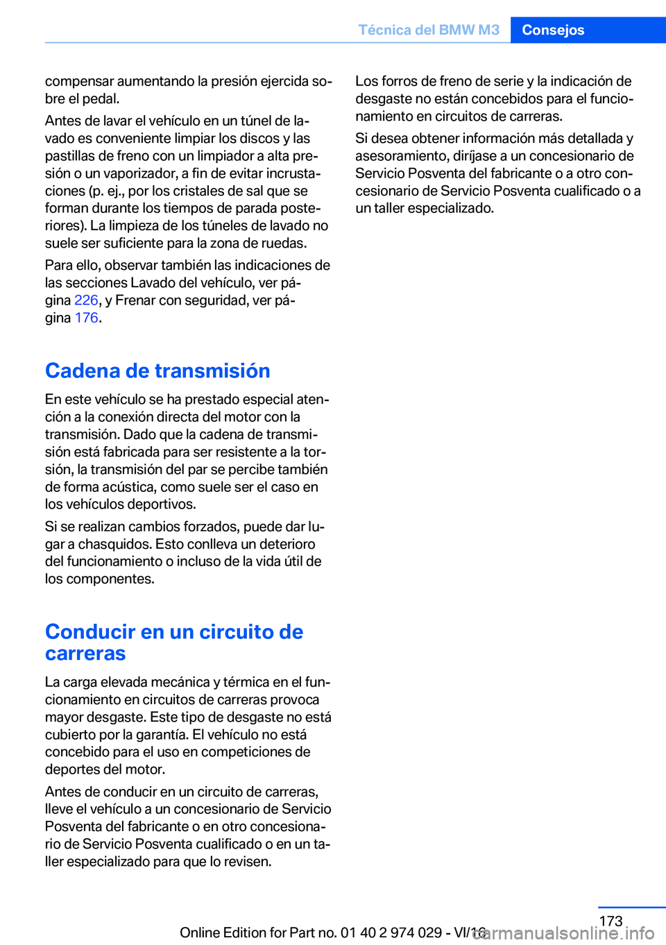 BMW M3 2017  Manuales de Empleo (in Spanish) �c�o�m�p�e�n�s�a�r� �a�u�m�e�n�t�a�n�d�o� �l�a� �p�r�e�s�i�
