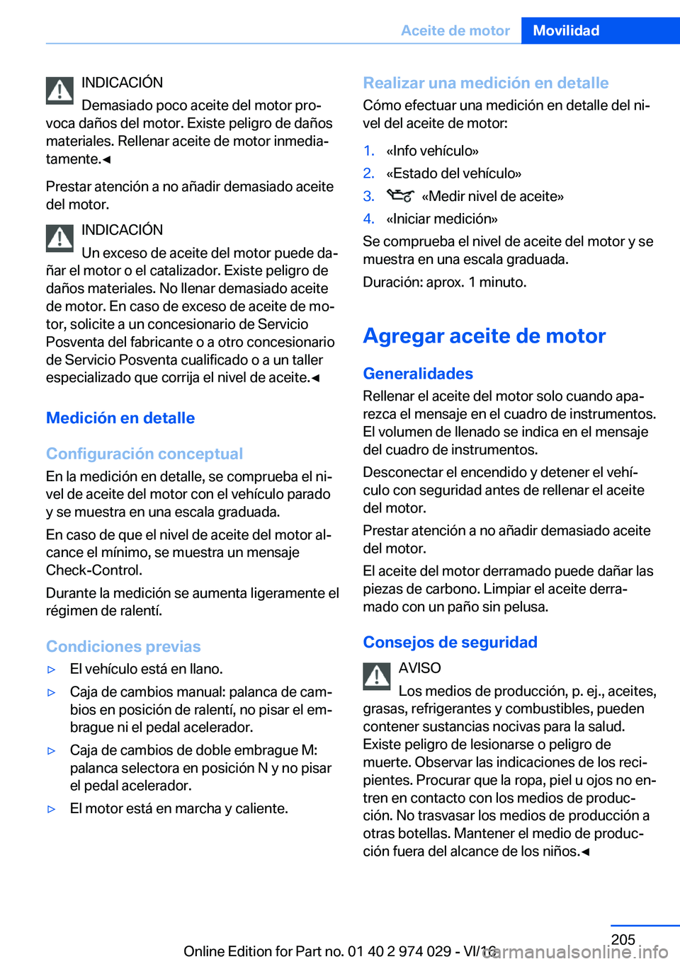 BMW M3 2017  Manuales de Empleo (in Spanish) �I�N�D�I�C�A�C�I�