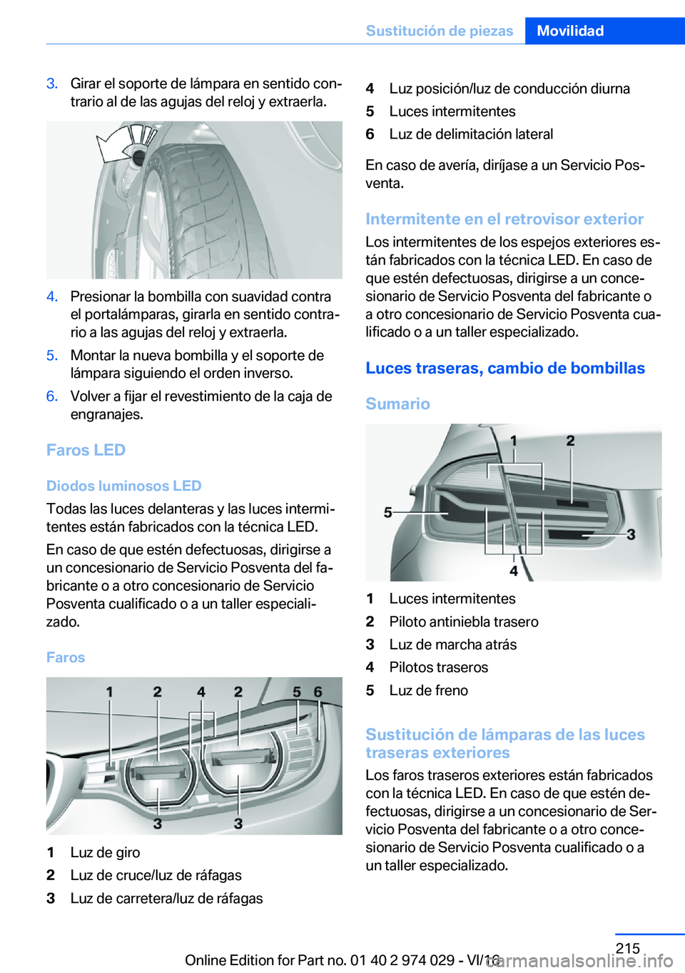 BMW M3 2017  Manuales de Empleo (in Spanish) �3�.�G�i�r�a�r� �e�l� �s�o�p�o�r�t�e� �d�e� �l�