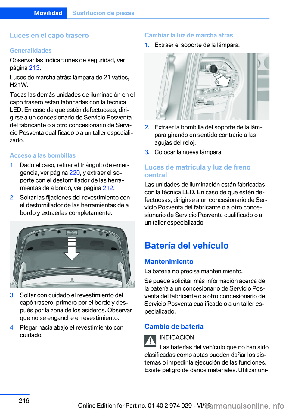 BMW M3 2017  Manuales de Empleo (in Spanish) �L�u�c�e�s��e�n��e�l��c�a�p�