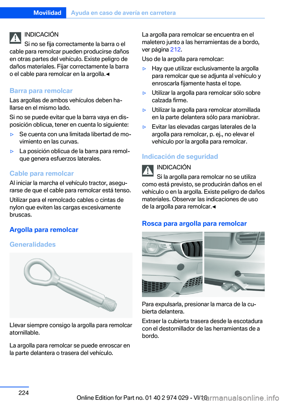 BMW M3 2017  Manuales de Empleo (in Spanish) �I�N�D�I�C�A�C�I�