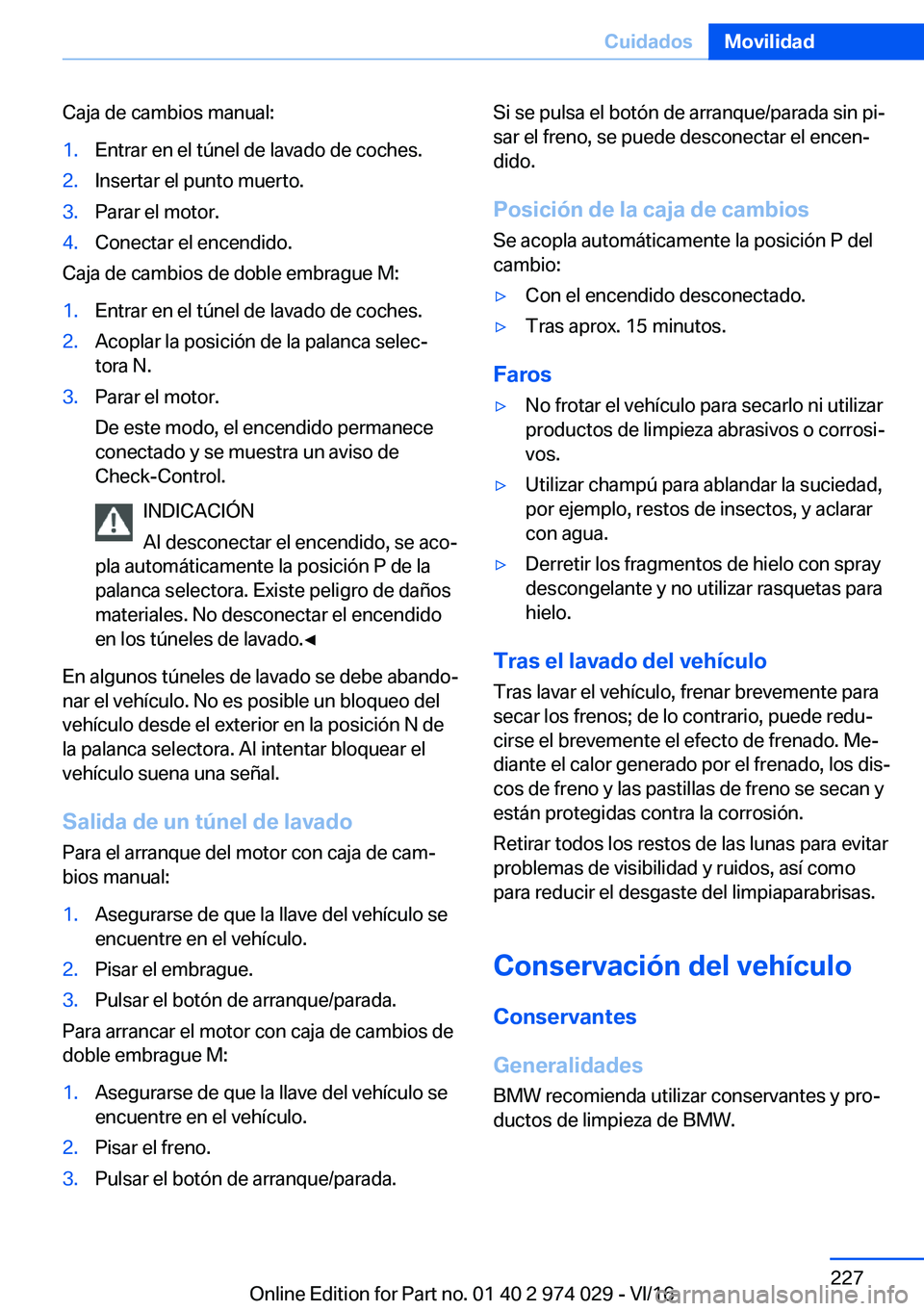BMW M3 2017  Manuales de Empleo (in Spanish) �C�a�j�a� �d�e� �c�a�m�b�i�o�s� �m�a�n�u�a�l�:�1�.�E�n�t�r�a�r� �e�n� �e�l� �t�