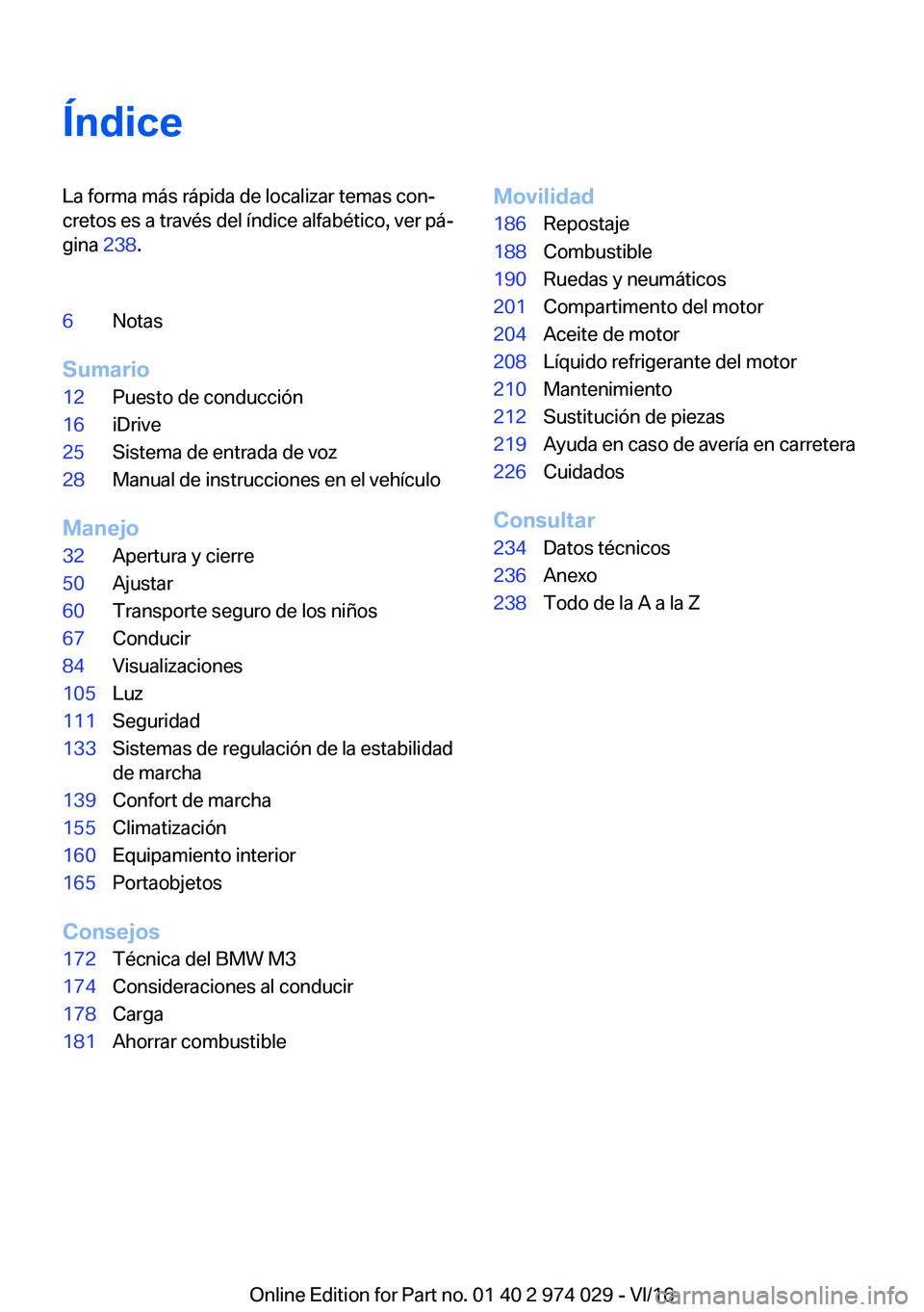 BMW M3 2017  Manuales de Empleo (in Spanish) �