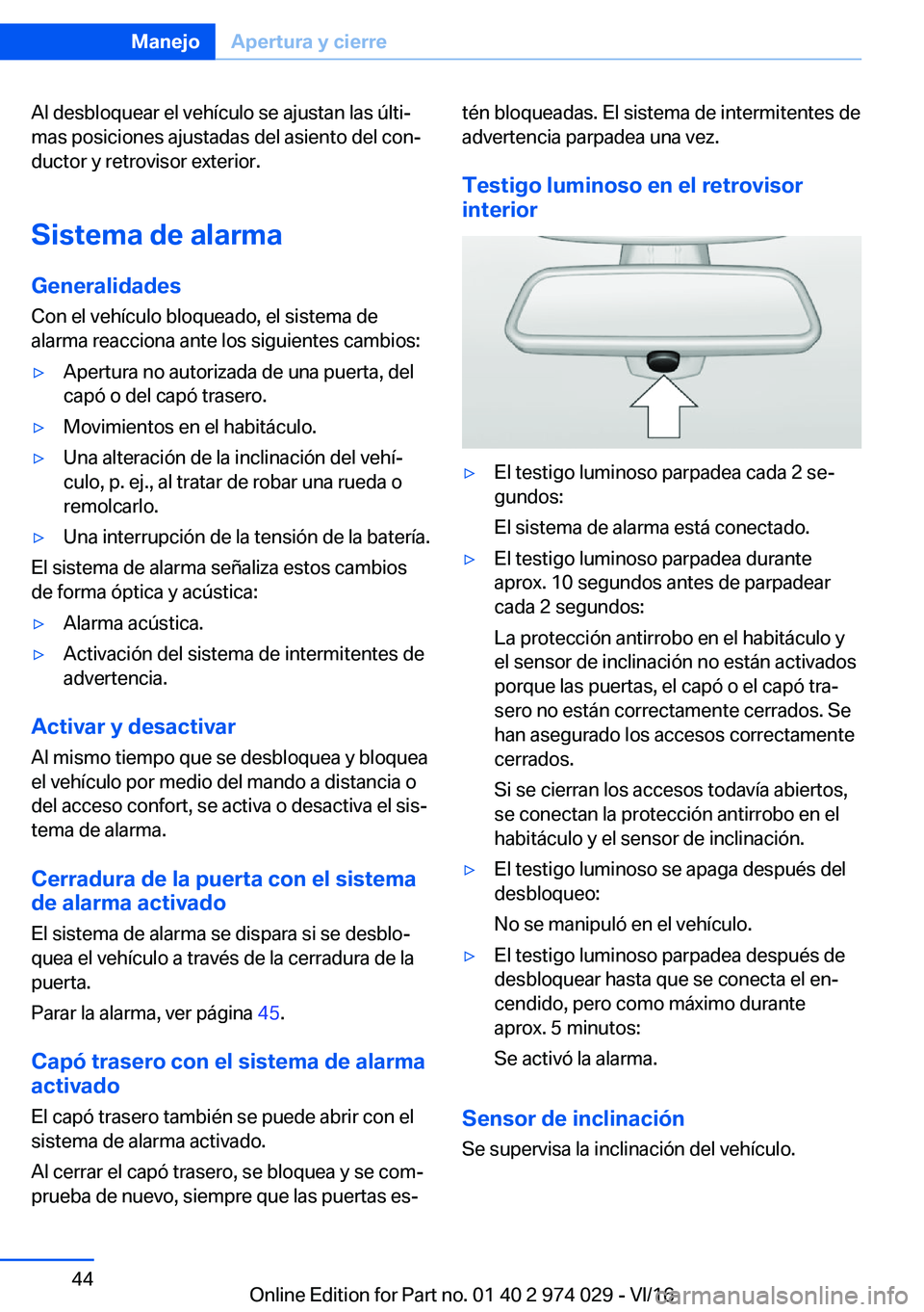 BMW M3 2017  Manuales de Empleo (in Spanish) �A�l� �d�e�s�b�l�o�q�u�e�a�r� �e�l� �v�e�h�