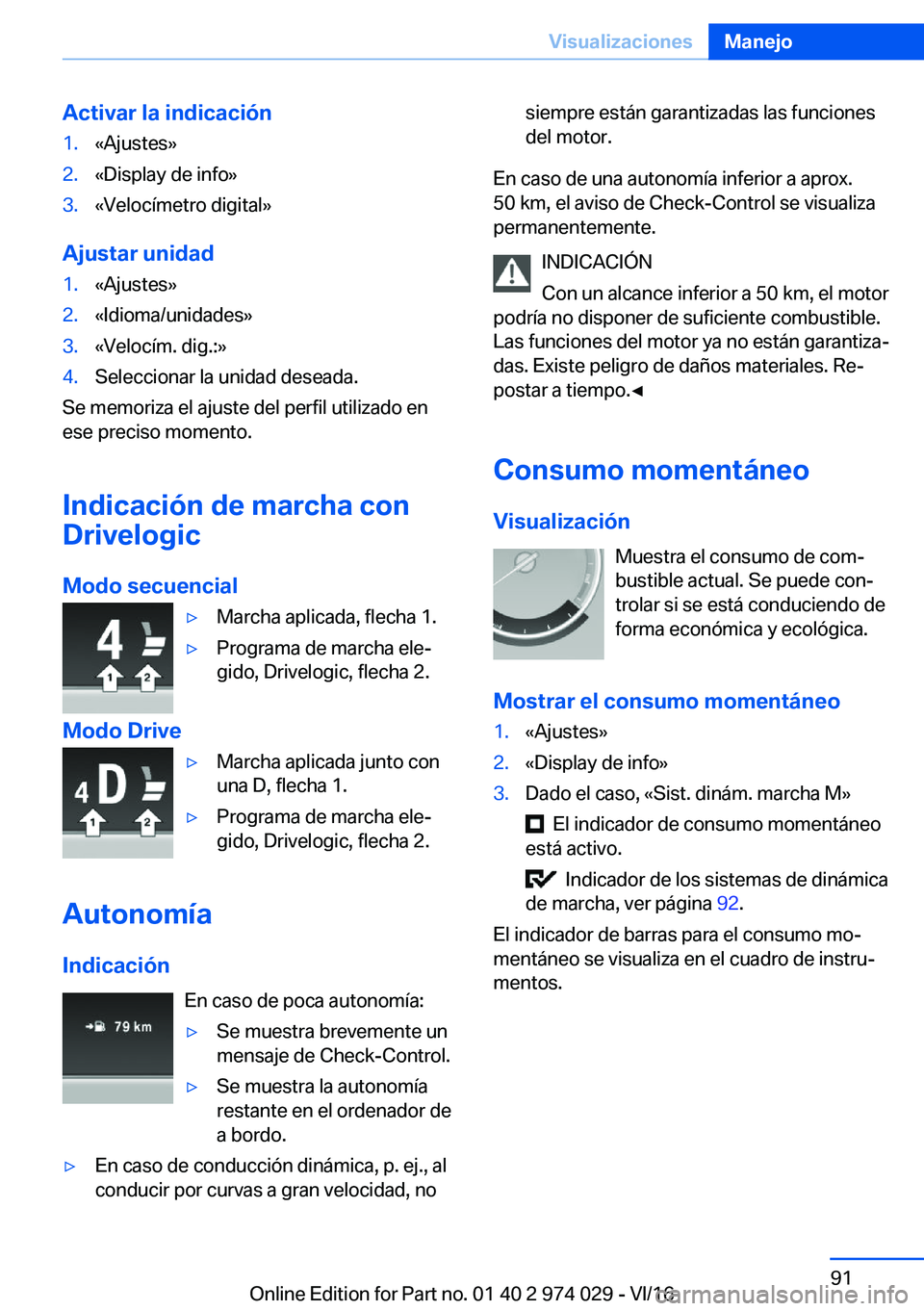 BMW M3 2017  Manuales de Empleo (in Spanish) �A�c�t�i�v�a�r��l�a��i�n�d�i�c�a�c�i�