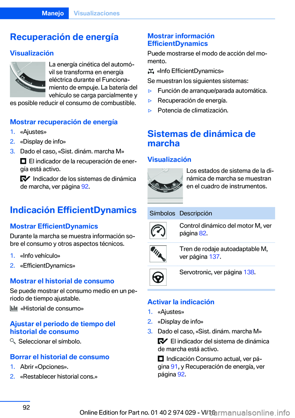 BMW M3 2017  Manuales de Empleo (in Spanish) �R�e�c�u�p�e�r�a�c�i�