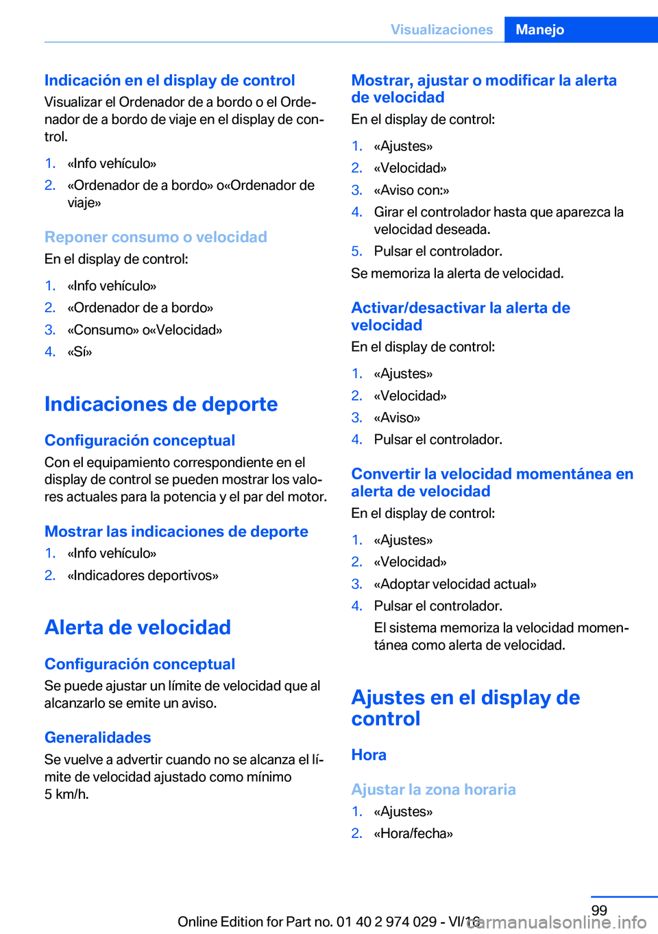 BMW M3 2017  Manuales de Empleo (in Spanish) �I�n�d�i�c�a�c�i�