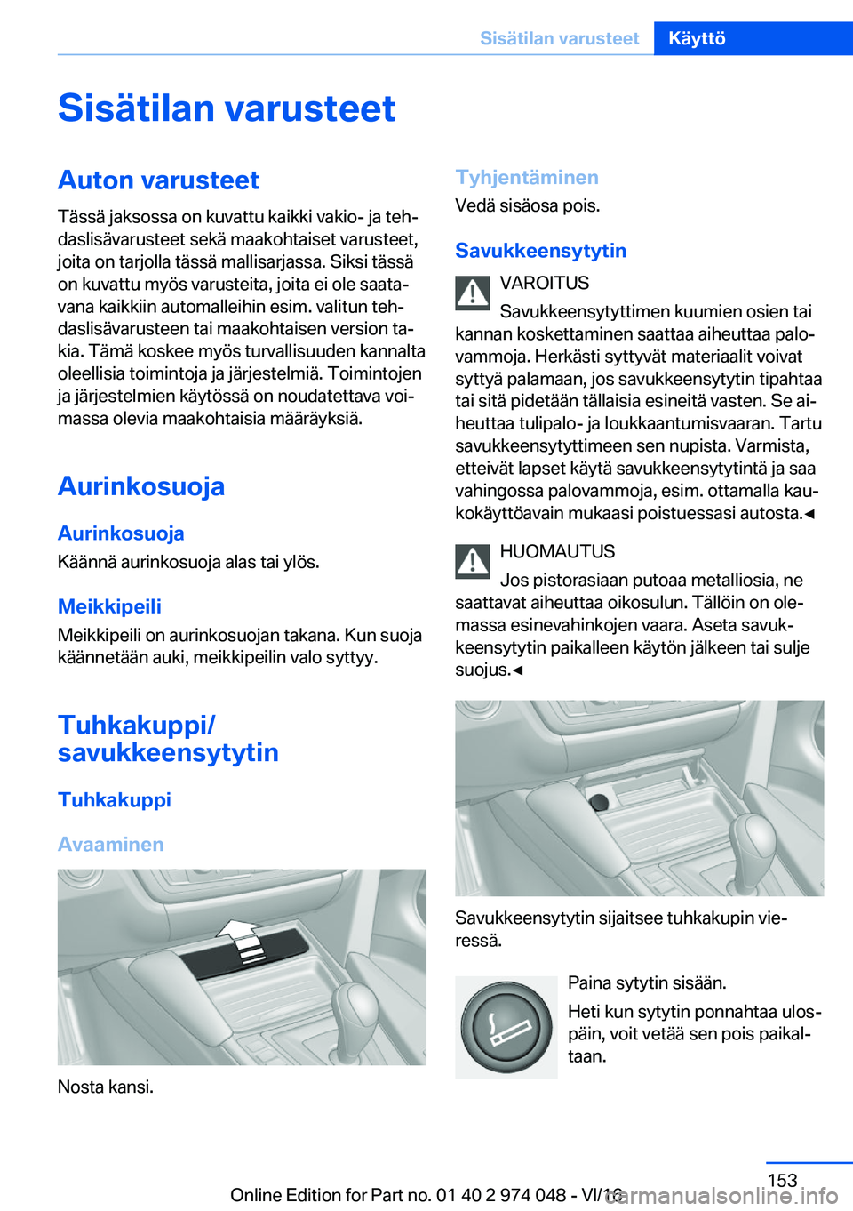 BMW M3 2017  Omistajan Käsikirja (in Finnish) �S�i�s�