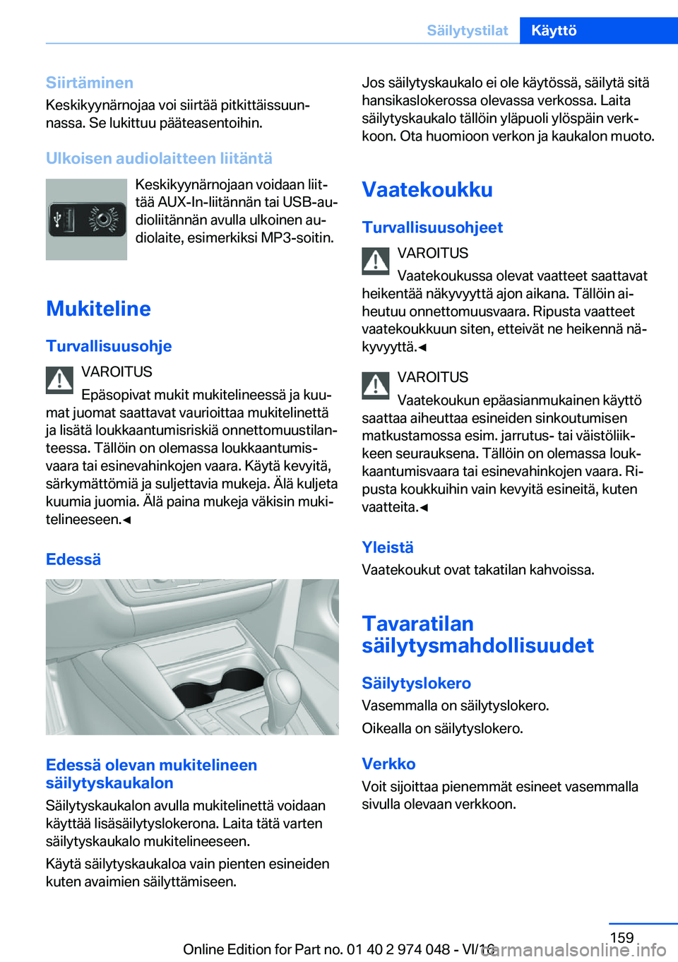 BMW M3 2017  Omistajan Käsikirja (in Finnish) �S�i�i�r�t�