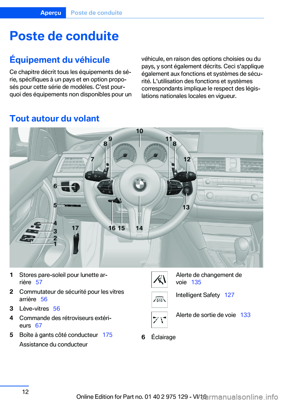 BMW M3 2017  Notices Demploi (in French) �P�o�s�t�e��d�e��c�o�n�d�u�i�t�e�