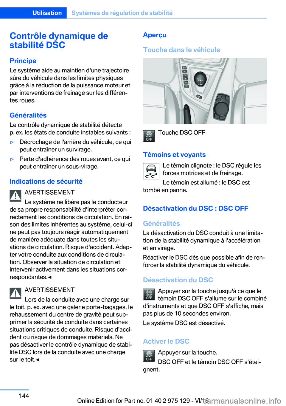 BMW M3 2017  Notices Demploi (in French) �C�o�n�t�r�