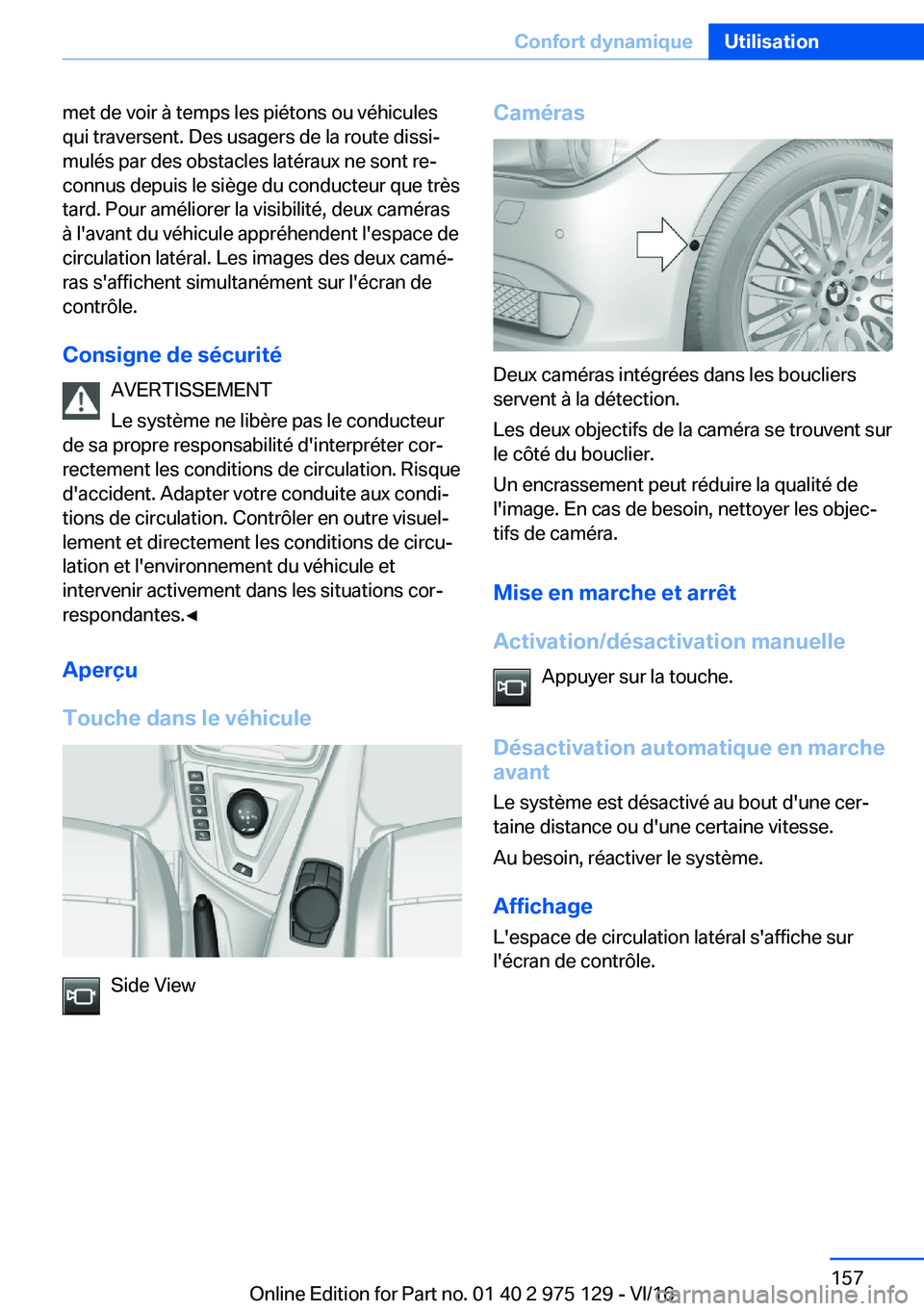 BMW M3 2017  Notices Demploi (in French) �m�e�t� �d�e� �v�o�i�r� �