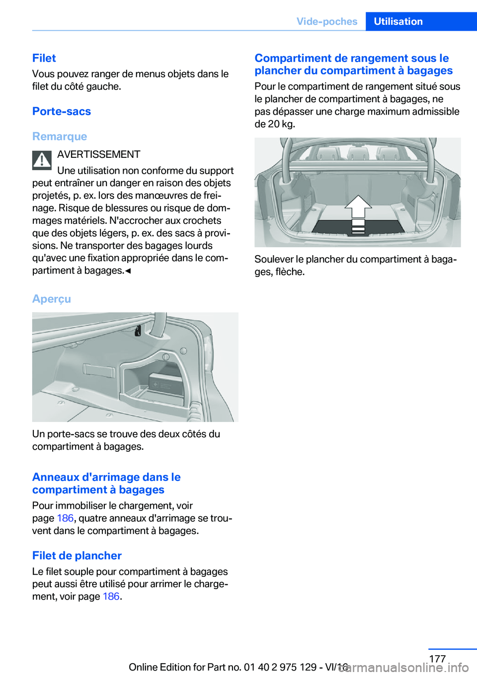 BMW M3 2017  Notices Demploi (in French) �F�i�l�e�t�V�o�u�s� �p�o�u�v�e�z� �r�a�n�g�e�r� �d�e� �m�e�n�u�s� �o�b�j�e�t�s� �d�a�n�s� �l�e
�f�i�l�e�t� �d�u� �c�