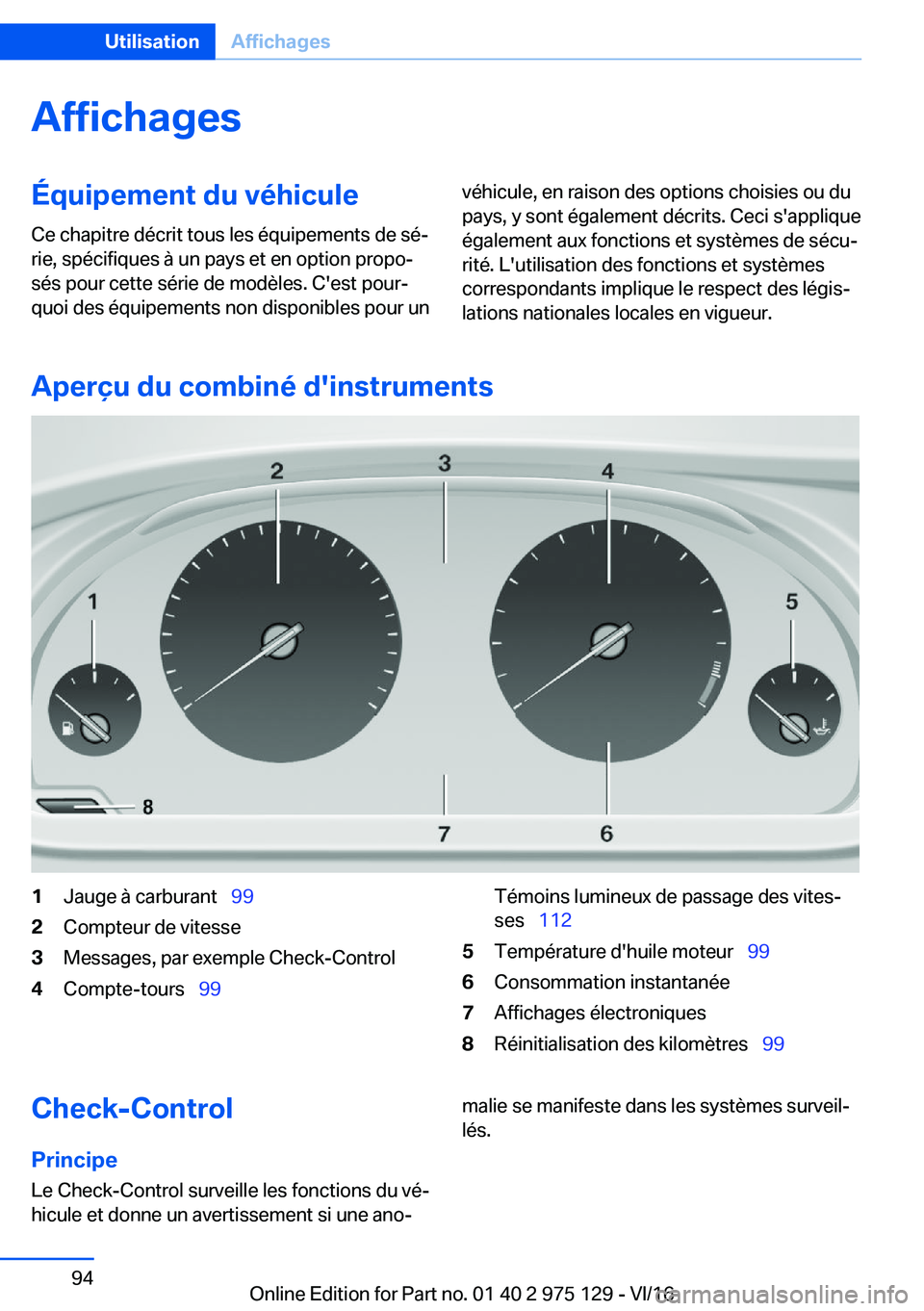 BMW M3 2017  Notices Demploi (in French) �A�f�f�i�c�h�a�g�e�s�