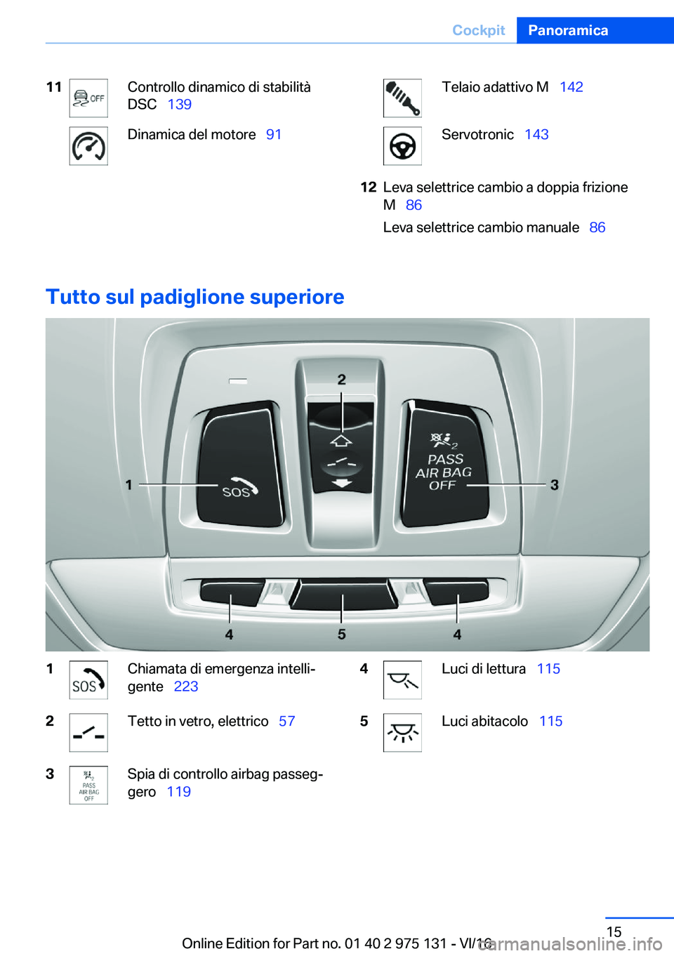 BMW M3 2017  Libretti Di Uso E manutenzione (in Italian) �1�1�C�o�n�t�r�o�l�l�o� �d�i�n�a�m�i�c�o� �d�i� �s�t�a�b�i�l�i�t�