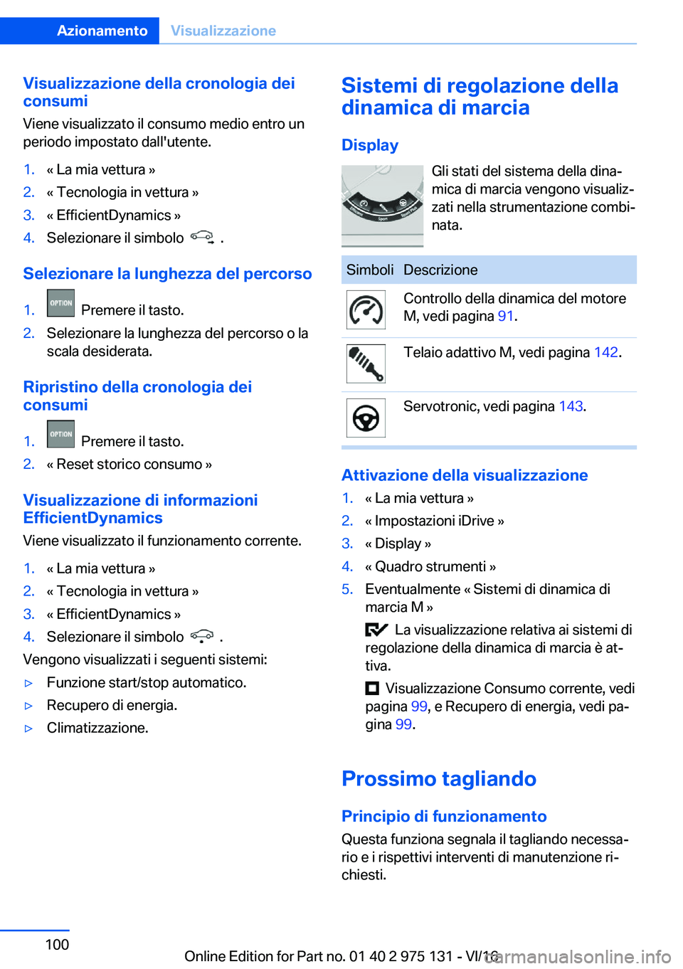 BMW M3 2017  Libretti Di Uso E manutenzione (in Italian) �V�i�s�u�a�l�i�z�z�a�z�i�o�n�e��d�e�l�l�a��c�r�o�n�o�l�o�g�i�a��d�e�i
�c�o�n�s�u�m�i
�V�i�e�n�e� �v�i�s�u�a�l�i�z�z�a�t�o� �i�l� �c�o�n�s�u�m�o� �m�e�d�i�o� �e�n�t�r�o� �u�n
�p�e�r�i�o�d�o� �i�m�p�