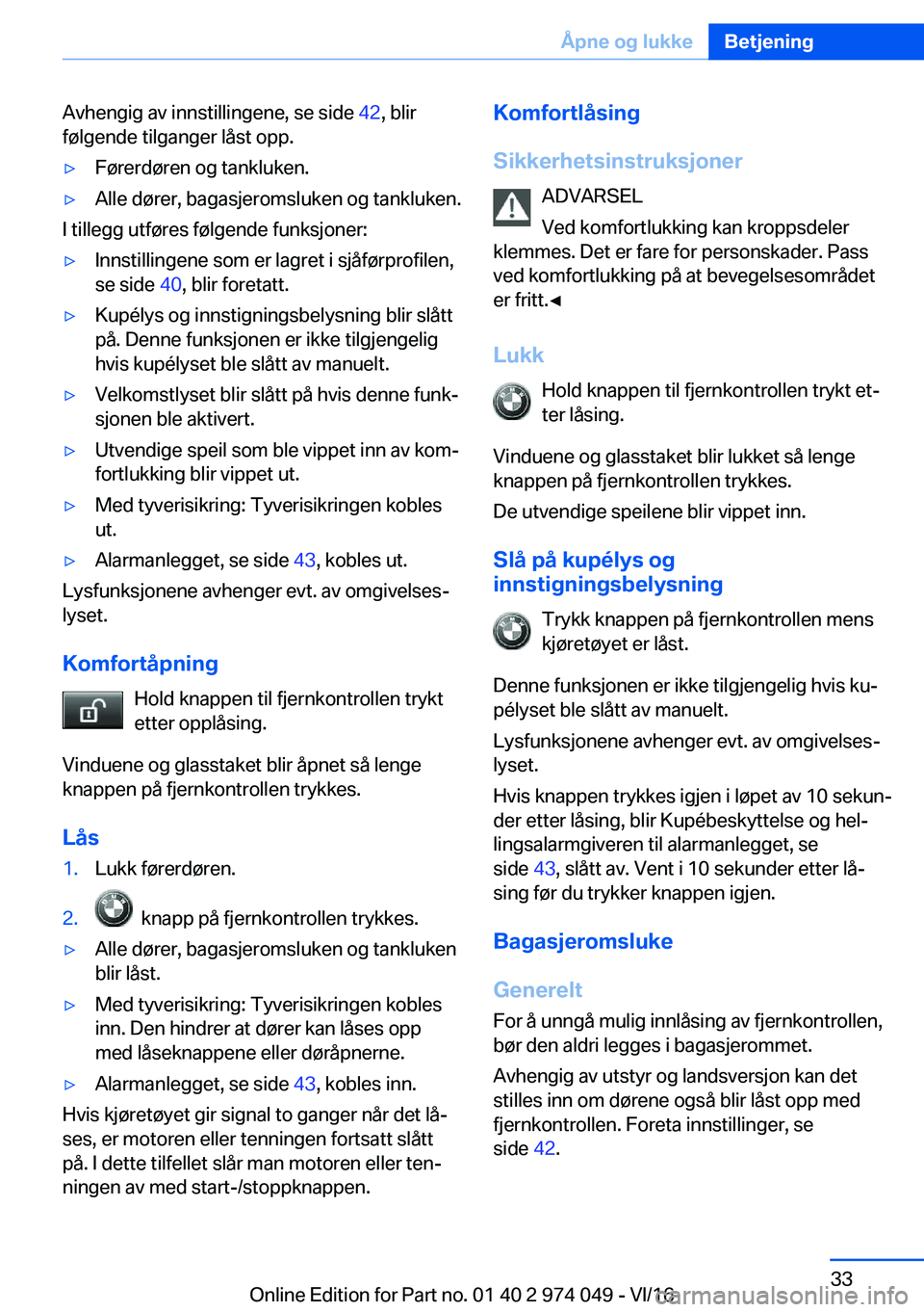 BMW M3 2017  Instructieboekjes (in Dutch) �A�v�h�e�n�g�i�g� �a�v� �i�n�n�s�t�i�l�l�i�n�g�e�n�e�,� �s�e� �s�i�d�e� �4�2�,� �b�l�i�r
�f�