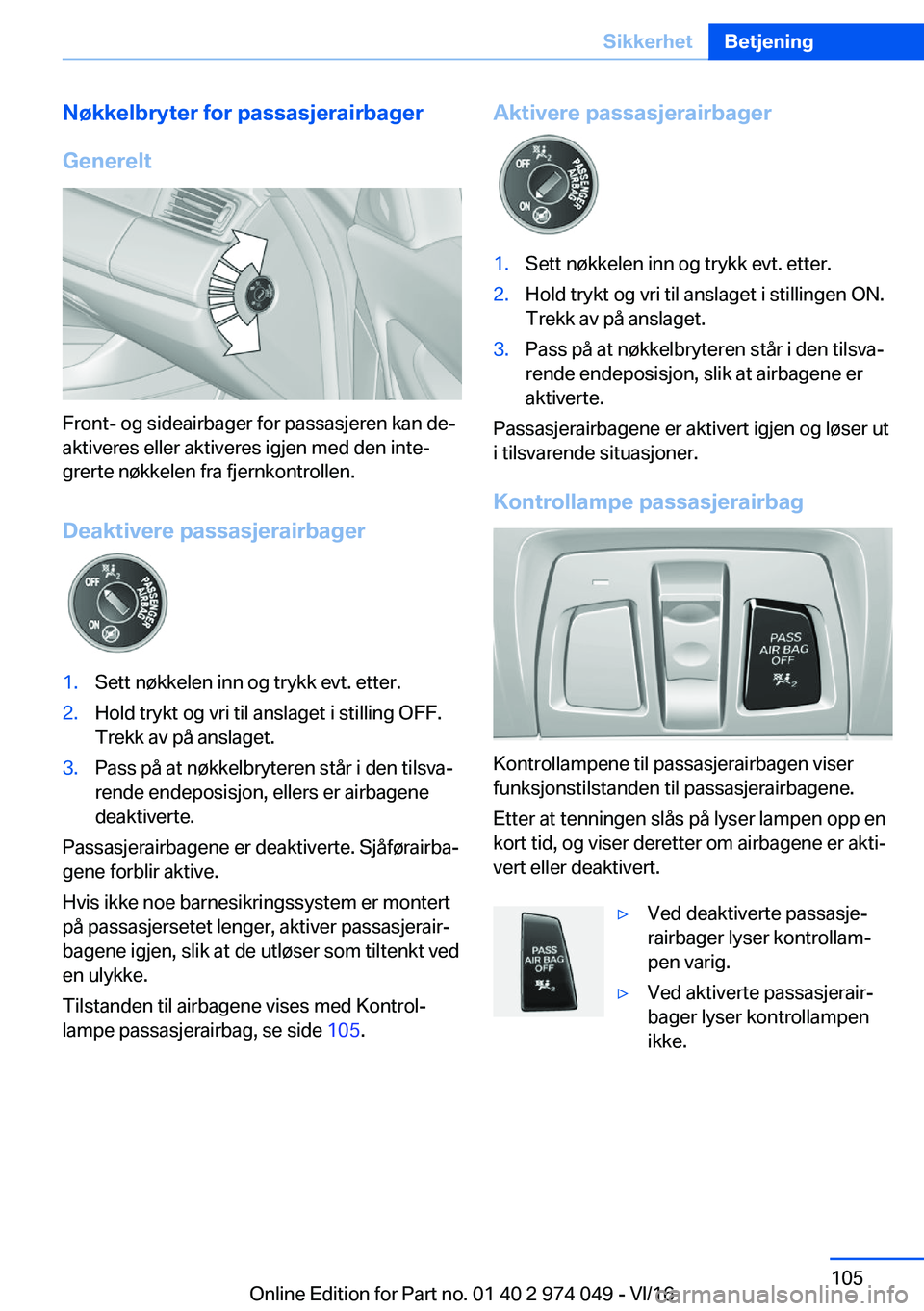 BMW M3 2017  InstruksjonsbØker (in Norwegian) �N�