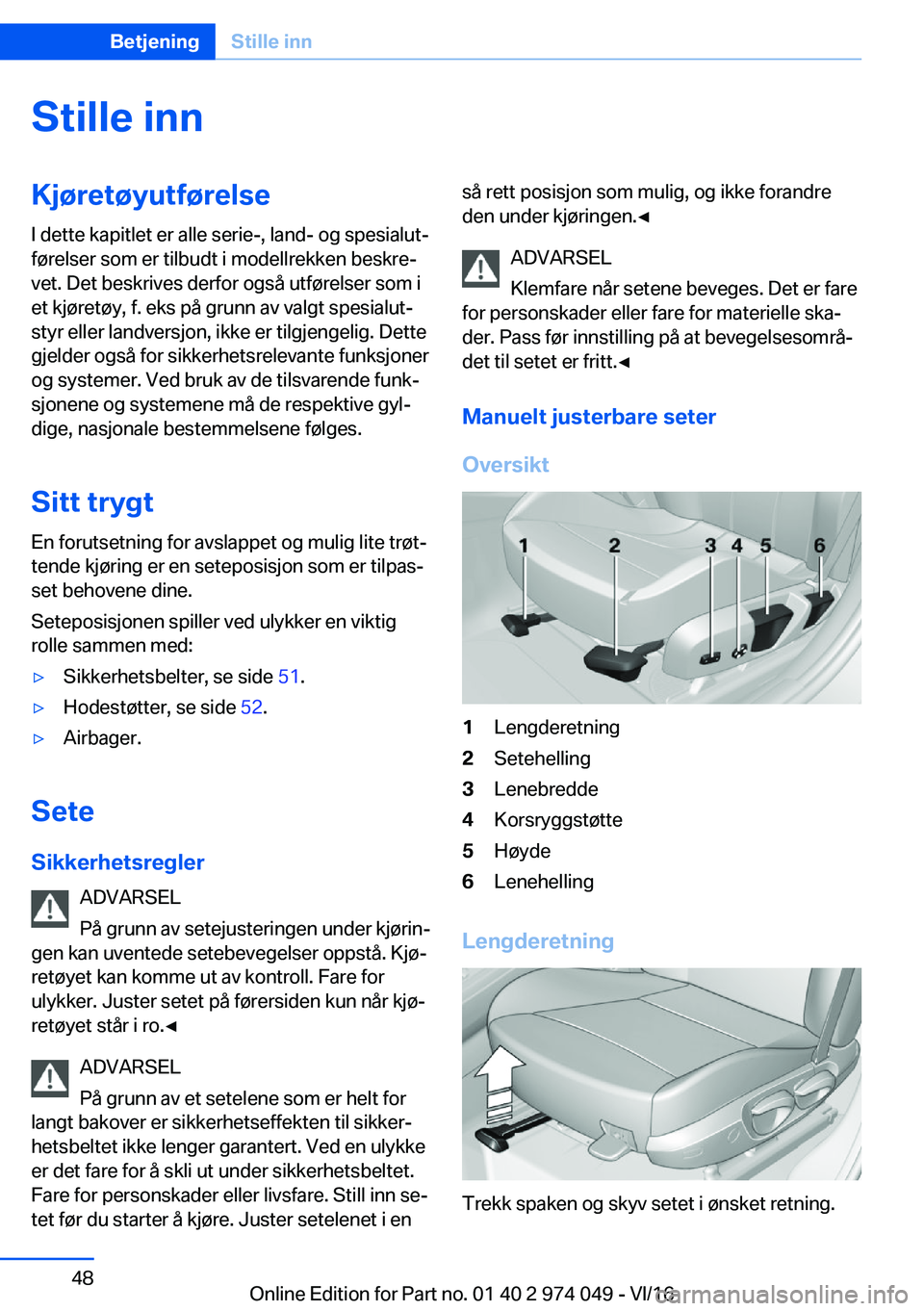 BMW M3 2017  InstruksjonsbØker (in Norwegian) �S�t�i�l�l�e��i�n�n�K�j�