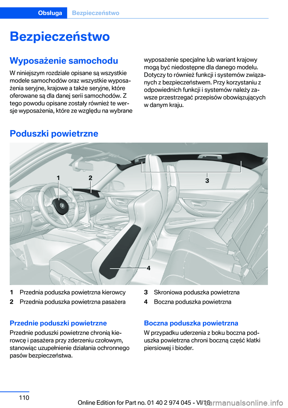 BMW M3 2017  Instrukcja obsługi (in Polish) �B�e�z�p�i�e�c�z�e�