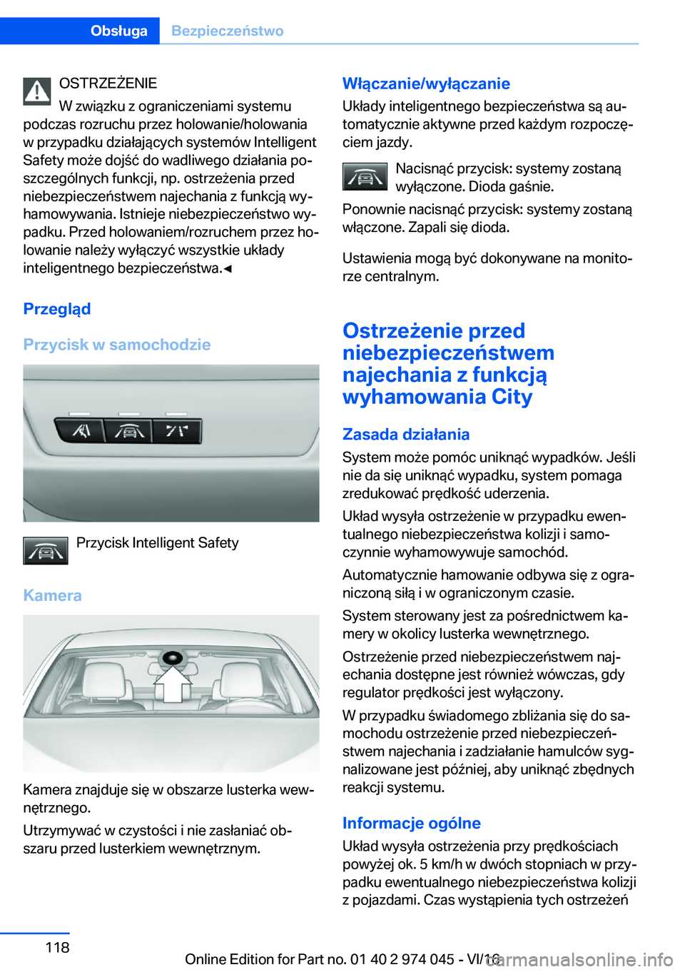 BMW M3 2017  Instrukcja obsługi (in Polish) �O�S�T�R�Z�E 8�E�N�I�E
�W� �z�w�i�