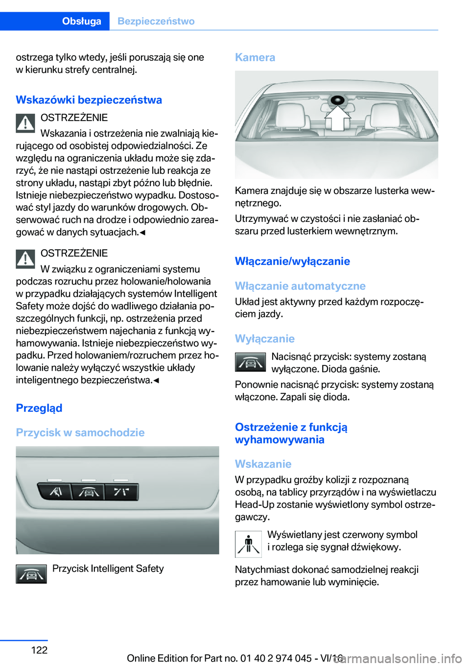 BMW M3 2017  Instrukcja obsługi (in Polish) �o�s�t�r�z�e�g�a� �t�y�l�k�o� �w�t�e�d�y�,� �j�e �l�i� �p�o�r�u�s�z�a�j�