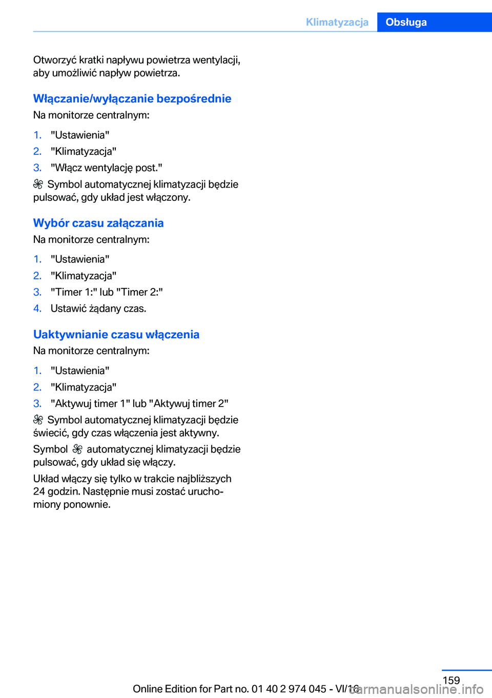 BMW M3 2017  Instrukcja obsługi (in Polish) �O�t�w�o�r�z�y�
