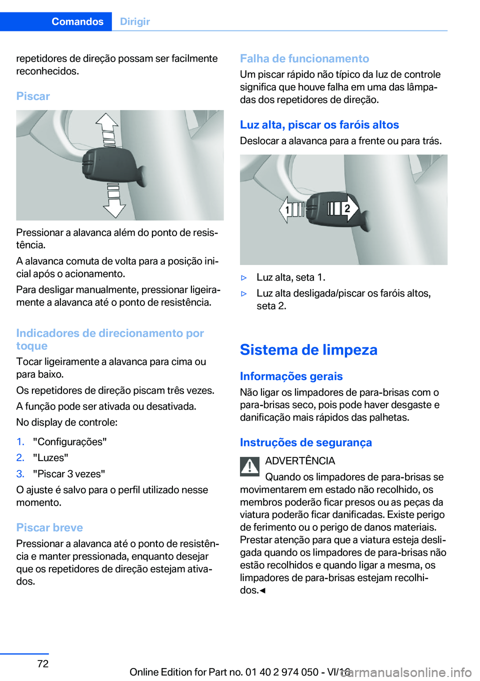 BMW M3 2017  Manual do condutor (in Portuguese) �r�e�p�e�t�i�d�o�r�e�s� �d�e� �d�i�r�e�