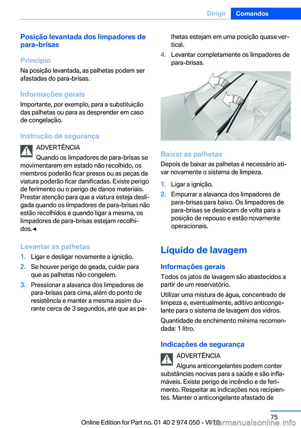 BMW M3 2017  Manual do condutor (in Portuguese) �P�o�s�i�