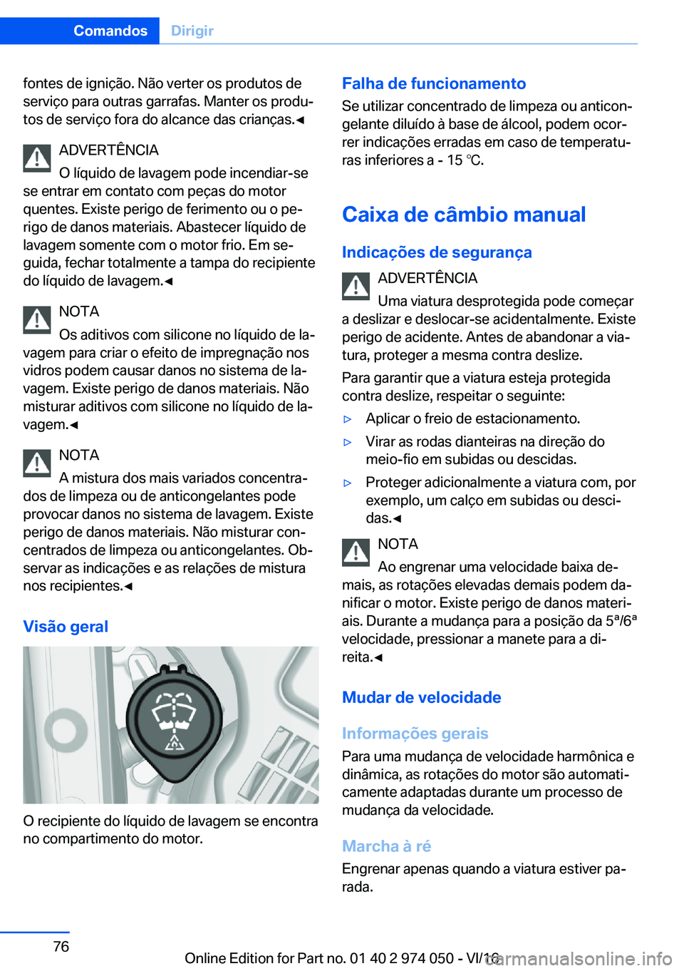 BMW M3 2017  Manual do condutor (in Portuguese) �f�o�n�t�e�s� �d�e� �i�g�n�i�
