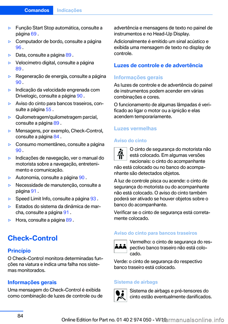 BMW M3 2017  Manual do condutor (in Portuguese) 'y�F�u�n�