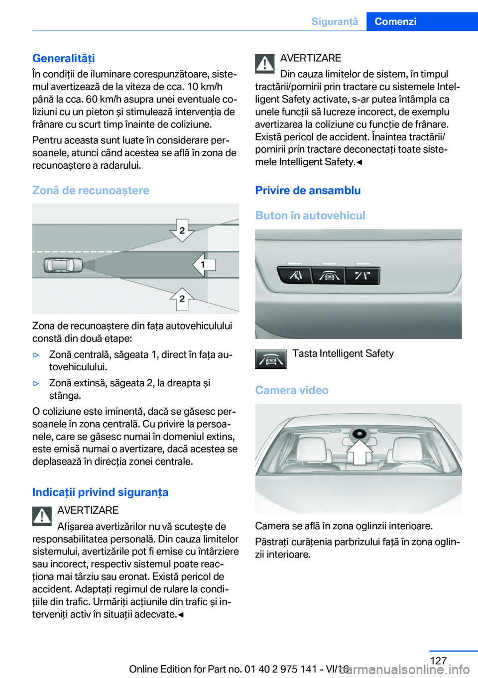 BMW M3 2017  Ghiduri De Utilizare (in Romanian) �G�e�n�e�r�a�l�i�t�