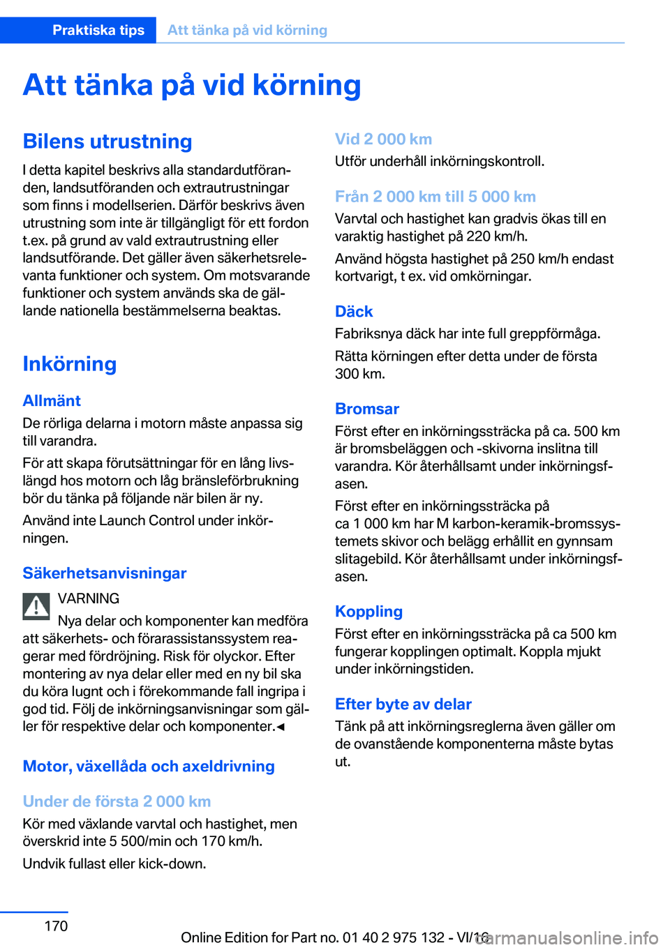 BMW M3 2017  InstruktionsbÖcker (in Swedish) �A�t�t��t�ä�n�k�a��p�å��v�i�d��k�