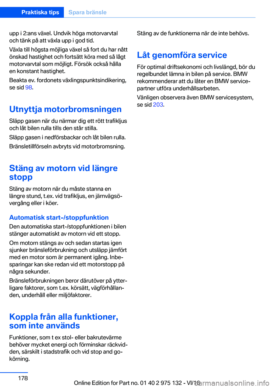 BMW M3 2017  InstruktionsbÖcker (in Swedish) �u�p�p� �i� �2�:�a�n�s� �v�ä�x�e�l�.� �U�n�d�v�i�k� �h�
