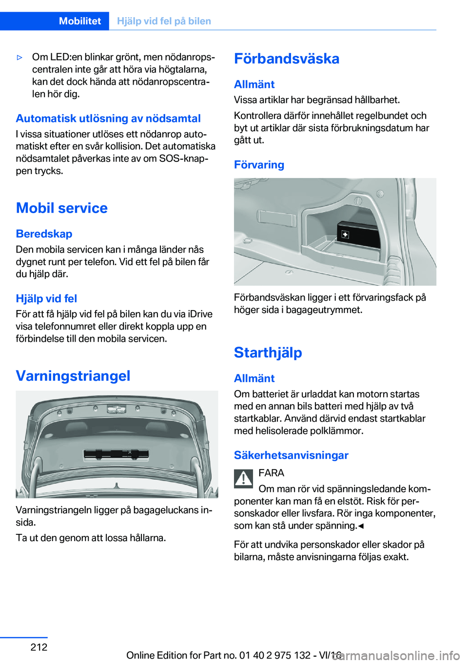 BMW M3 2017  InstruktionsbÖcker (in Swedish) 'y�O�m� �L�E�D�:�e�n� �b�l�i�n�k�a�r� �g�r�