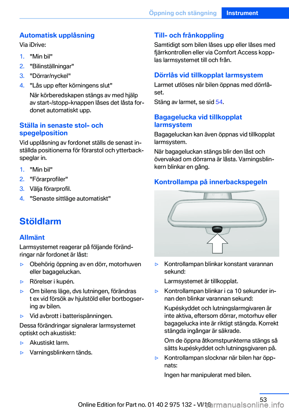BMW M3 2017  InstruktionsbÖcker (in Swedish) �A�u�t�o�m�a�t�i�s�k��u�p�p�l�å�s�n�i�n�g
�V�i�a� �i�D�r�i�v�e�:�1�.�"�M�i�n� �b�i�l�"�2�.�"�B�i�l�i�n�s�t�ä�l�l�n�i�n�g�a�r�"�3�.�"�D�