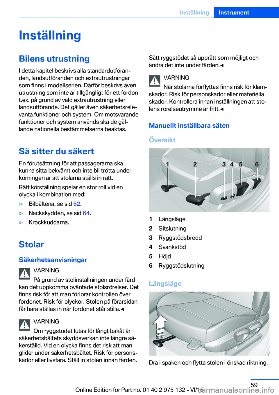BMW M3 2017  InstruktionsbÖcker (in Swedish) �I�n�s�t�ä�l�l�n�i�n�g�B�i�l�e�n�s��u�t�r�u�s�t�n�i�n�g
�I� �d�e�t�t�a� �k�a�p�i�t�e�l� �b�e�s�k�r�i�v�s� �a�l�l�a� �s�t�a�n�d�a�r�d�u�t�f�
