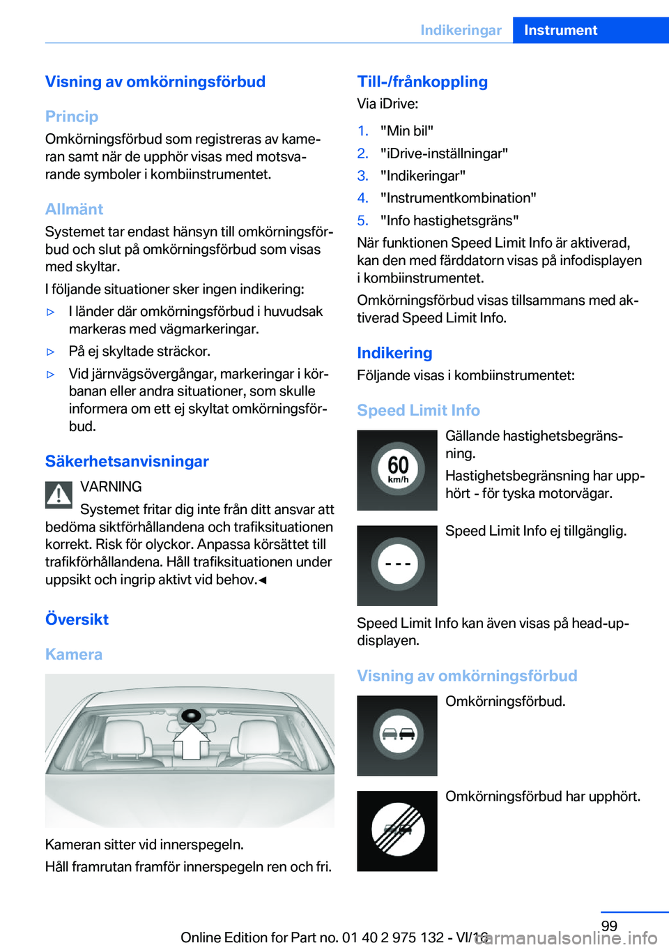 BMW M3 2017  InstruktionsbÖcker (in Swedish) �V�i�s�n�i�n�g��a�v��o�m�k�