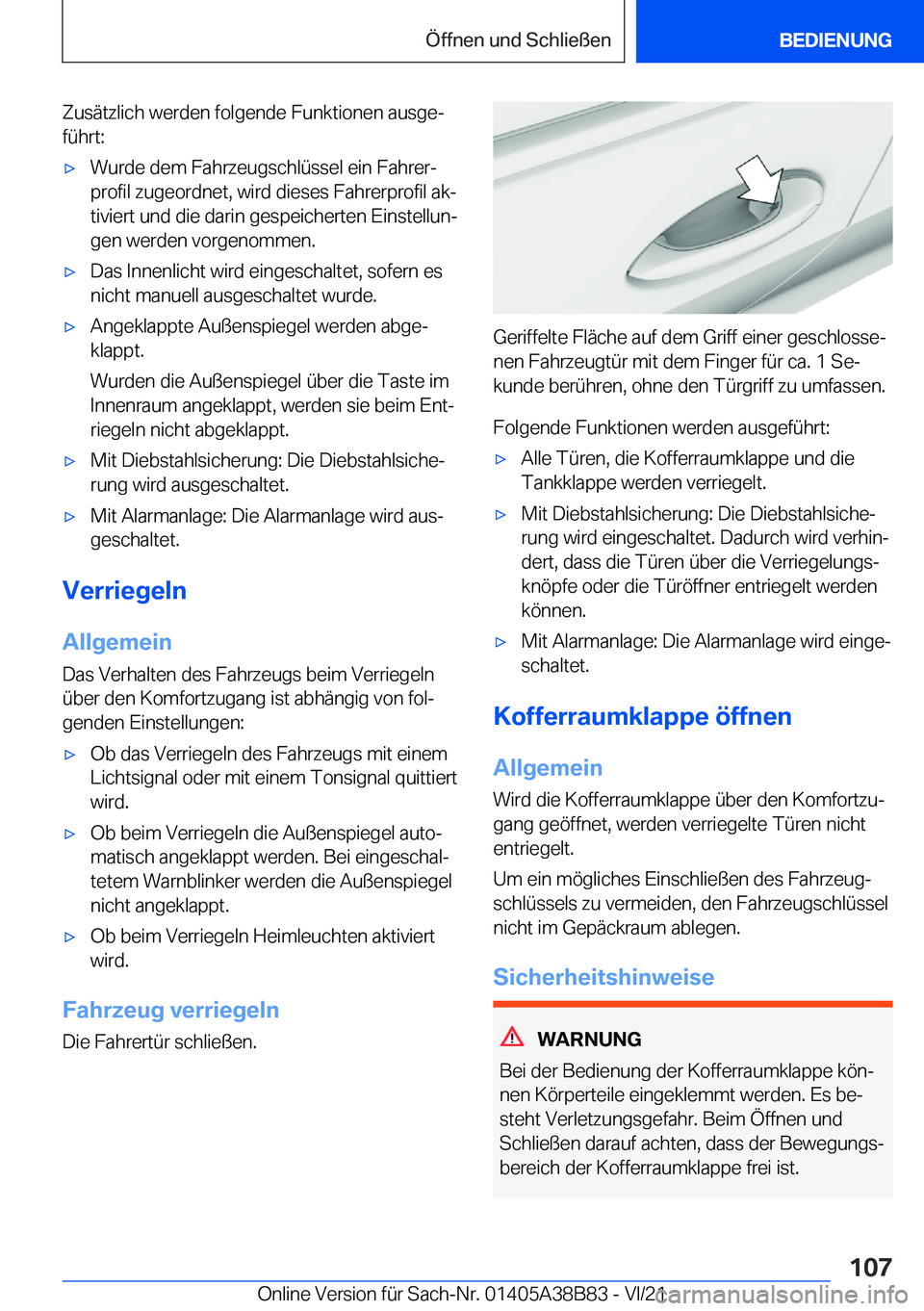 BMW M4 2022  Betriebsanleitungen (in German) �Z�u�s�