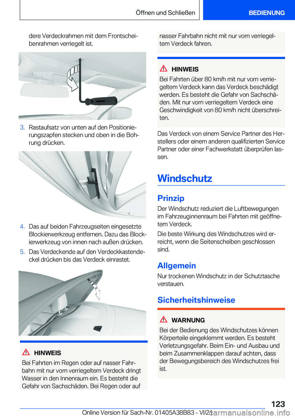 BMW M4 2022  Betriebsanleitungen (in German) �d�e�r�e��V�e�r�d�e�c�k�r�a�h�m�e�n��m�i�t��d�e�m��F�r�o�n�t�s�c�h�e�ij�b�e�n�r�a�h�m�e�n��v�e�r�r�i�e�g�e�l�t��i�s�t�.�3�.�R�a�s�t�a�u�f�s�a�t�z��v�o�n��u�n�t�e�n��a�u�f��d�e�n��P�o�s�i�t