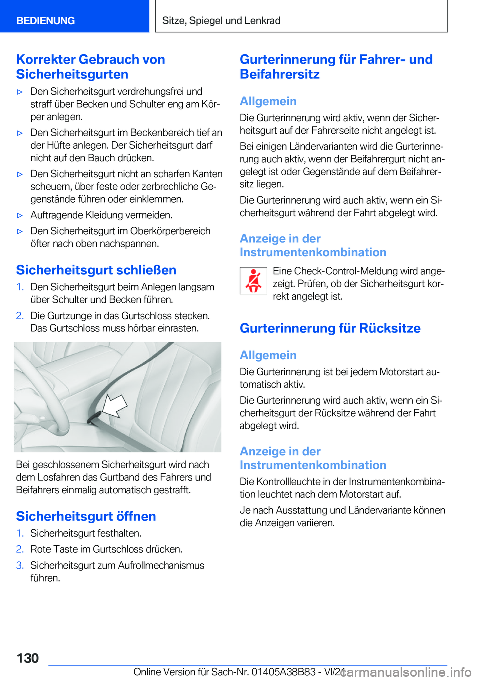 BMW M4 2022  Betriebsanleitungen (in German) �K�o�r�r�e�k�t�e�r��G�e�b�r�a�u�c�h��v�o�n
�S�i�c�h�e�r�h�e�i�t�s�g�u�r�t�e�n'x�D�e�n��S�i�c�h�e�r�h�e�i�t�s�g�u�r�t��v�e�r�d�r�e�h�u�n�g�s�f�r�e�i��u�n�d
�s�t�r�a�f�f��