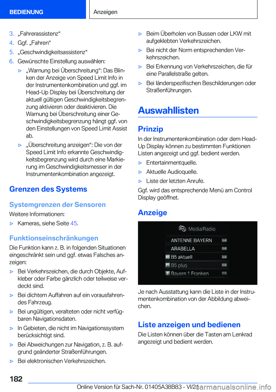 BMW M4 2022  Betriebsanleitungen (in German) �3�.x�F�a�h�r�e�r�a�s�s�i�s�t�e�n�zv�4�.�G�g�f�.�x�F�a�h�r�e�nv�5�.x�G�e�s�c�h�w�i�n�d�i�g�k�e�i�t�s�a�s�s�i�s�t�e�n�zv�6�.�G�e�w�