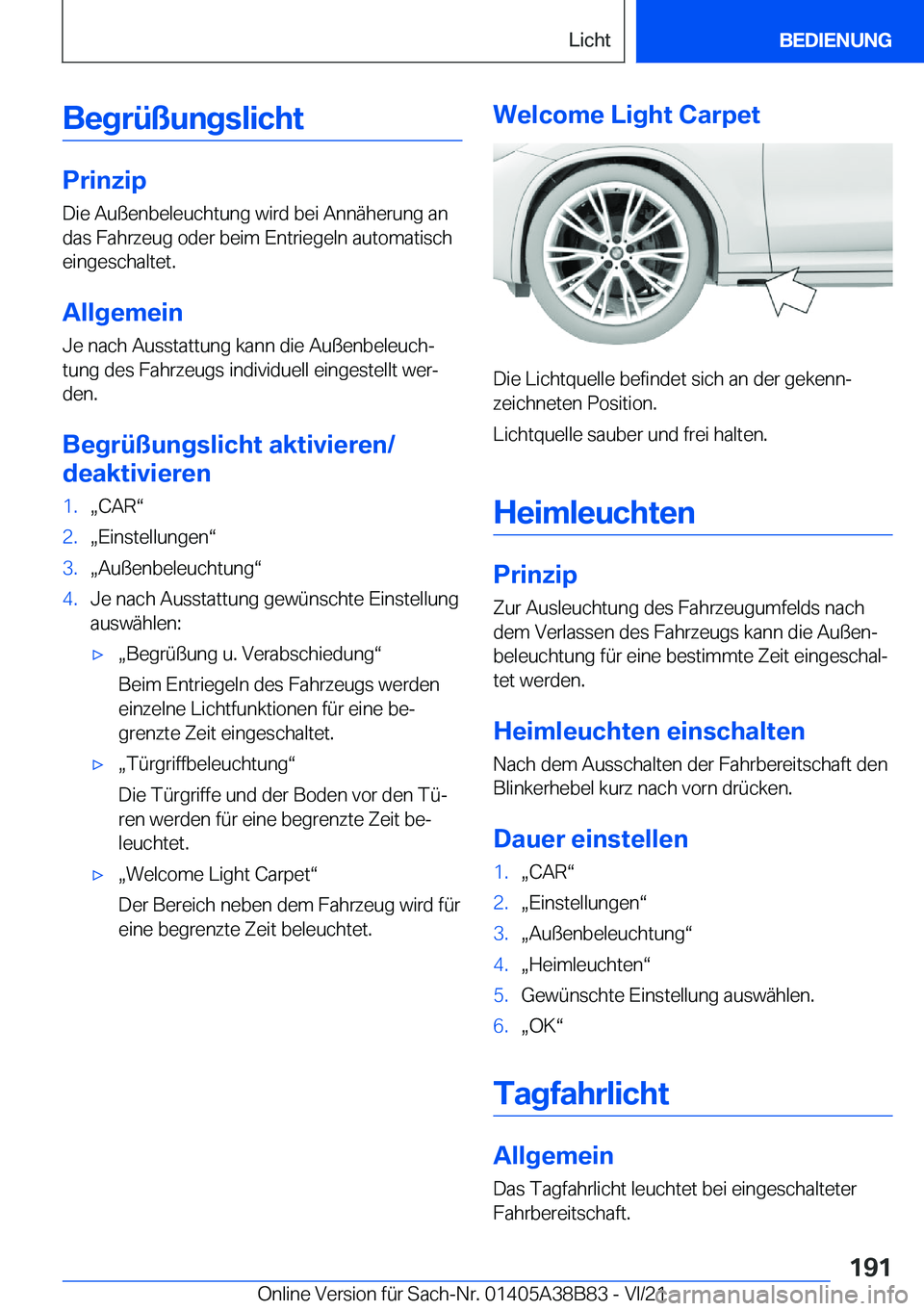 BMW M4 2022  Betriebsanleitungen (in German) �B�e�g�r�