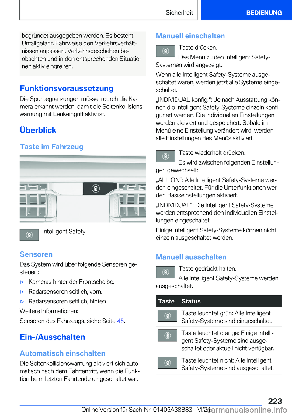 BMW M4 2022  Betriebsanleitungen (in German) �b�e�g�r�
