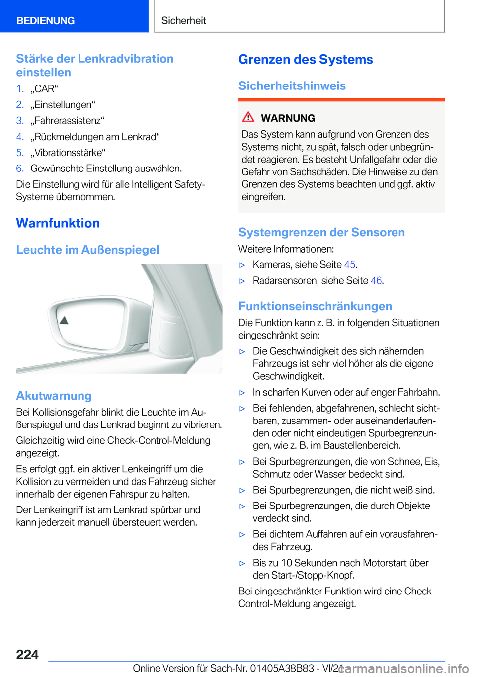 BMW M4 2022  Betriebsanleitungen (in German) �S�t�