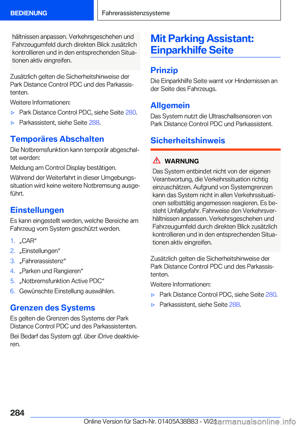 BMW M4 2022  Betriebsanleitungen (in German) �h�