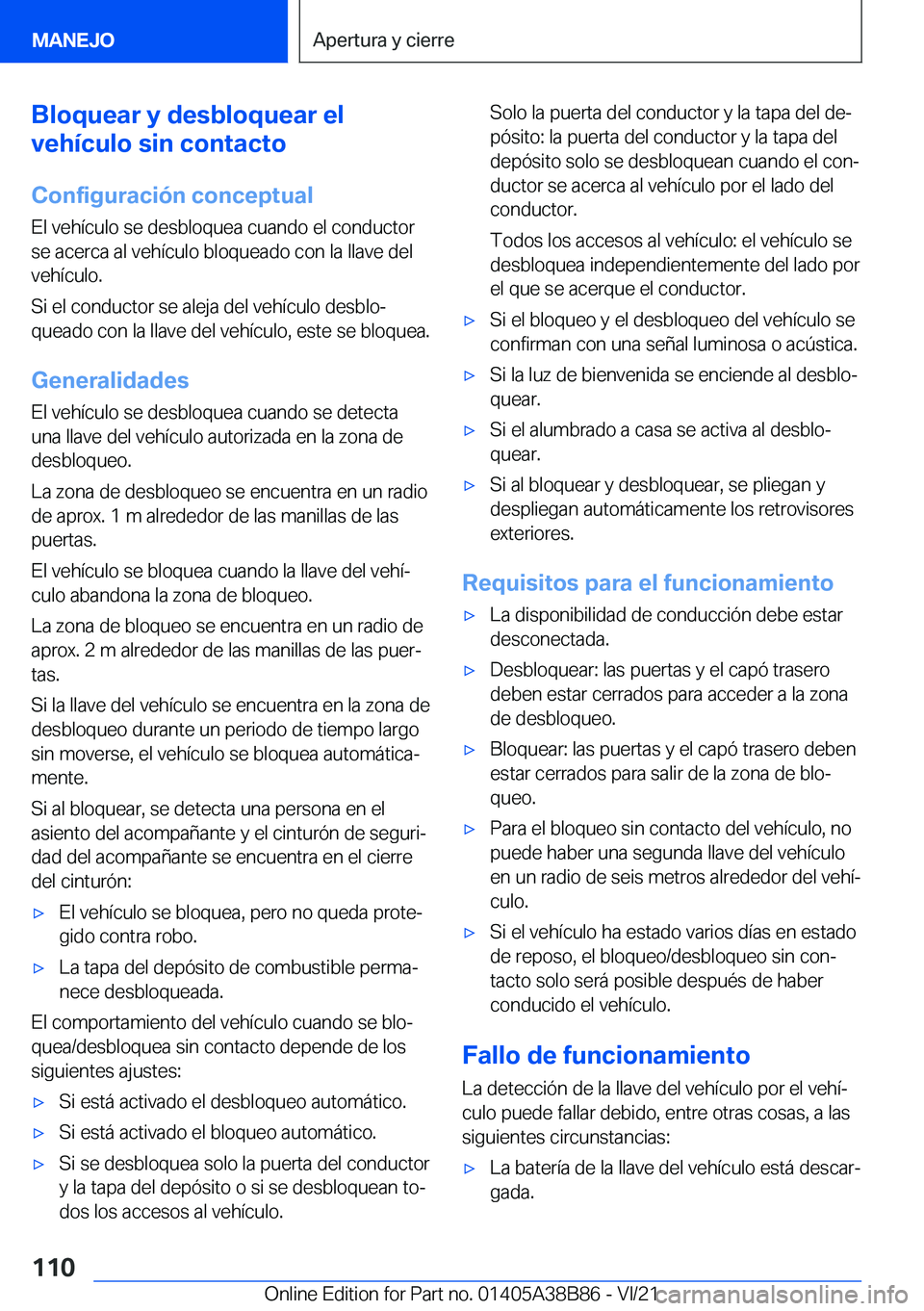BMW M4 2022  Manuales de Empleo (in Spanish) �B�l�o�q�u�e�a�r��y��d�e�s�b�l�o�q�u�e�a�r��e�l
�v�e�h�