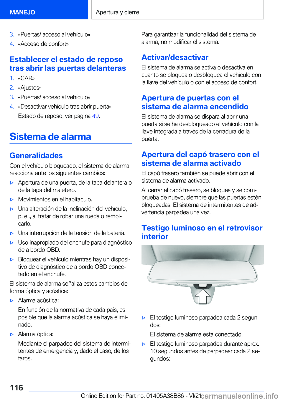 BMW M4 2022  Manuales de Empleo (in Spanish) �3�.�«�P�u�e�r�t�a�s�/��a�c�c�e�s�o��a�l��v�e�h�