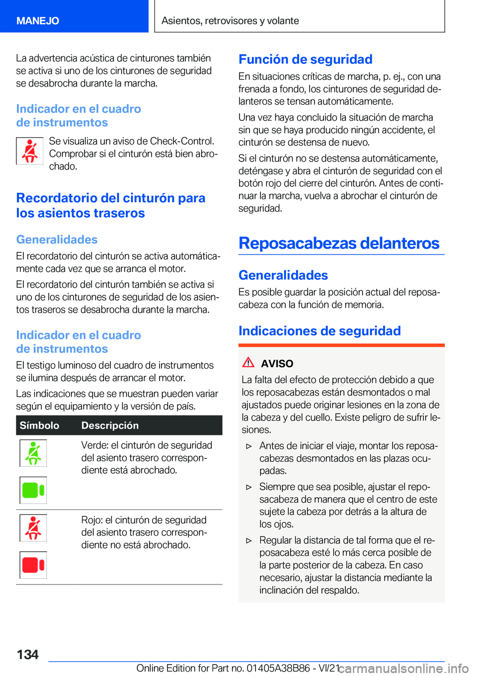 BMW M4 2022  Manuales de Empleo (in Spanish) �L�a��a�d�v�e�r�t�e�n�c�i�a��a�c�