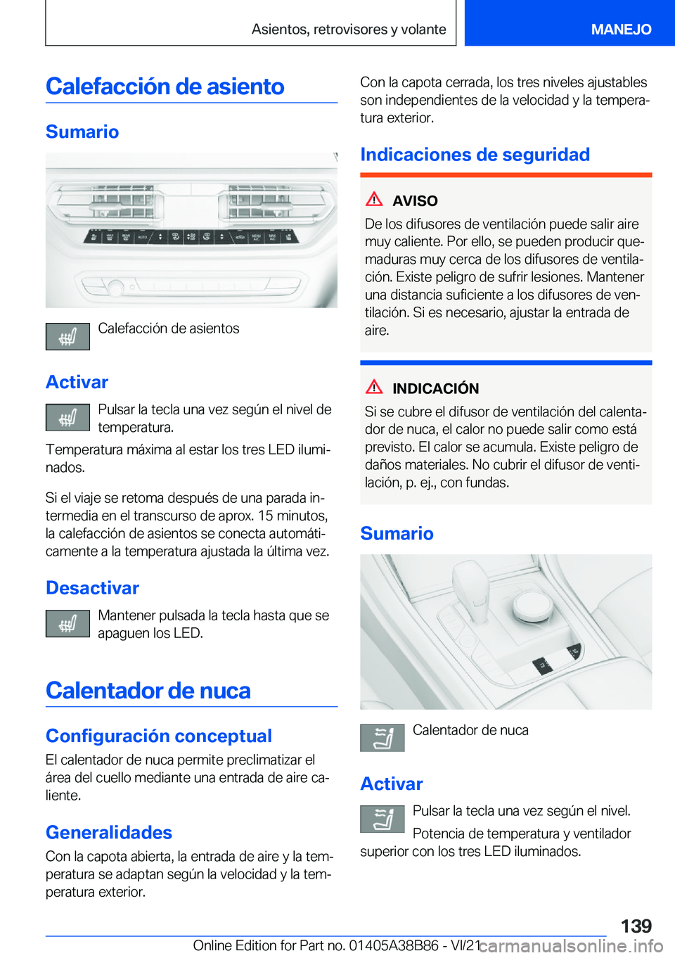 BMW M4 2022  Manuales de Empleo (in Spanish) �C�a�l�e�f�a�c�c�i�